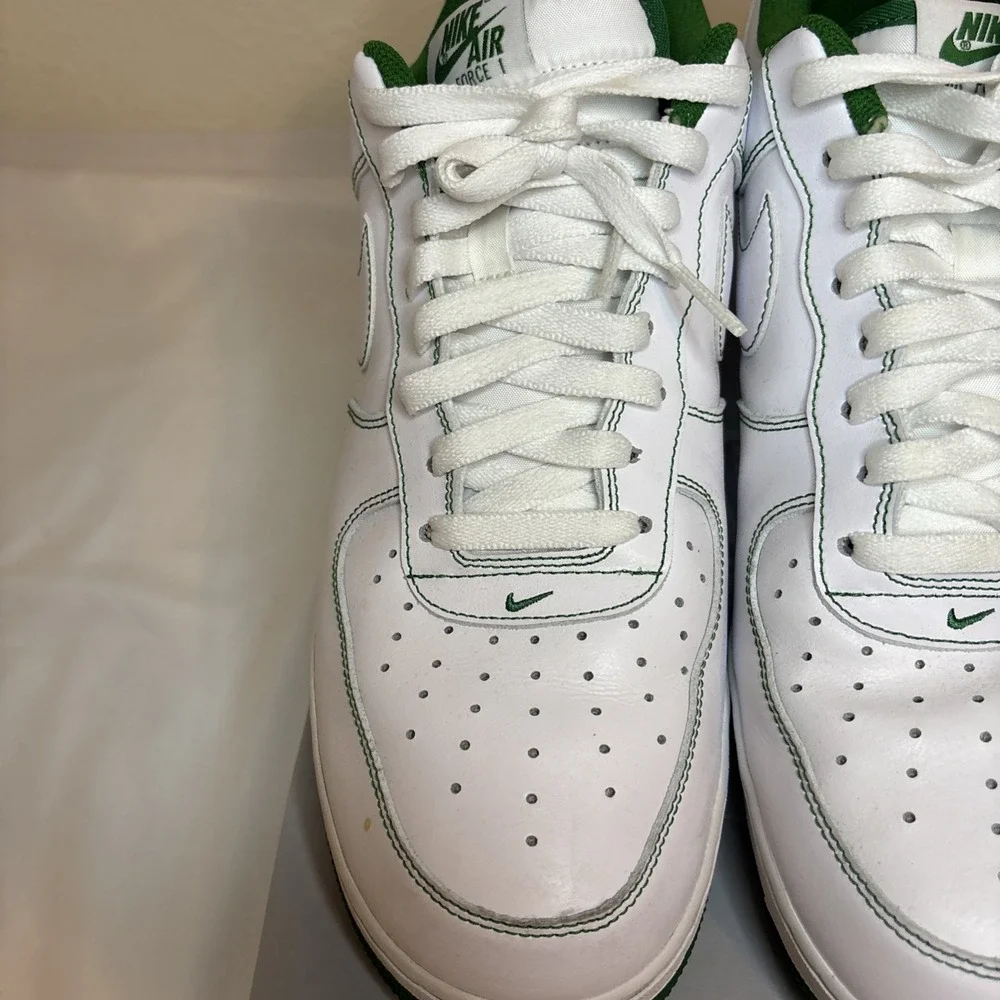 Nike Air Force 1 '07 Contrast Stitch‎ - White Pine Green Size 13